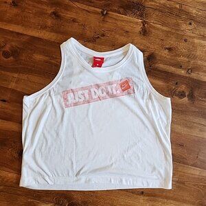 Women's Nike Racer Back Tank Top size Large vintage red labelCropped